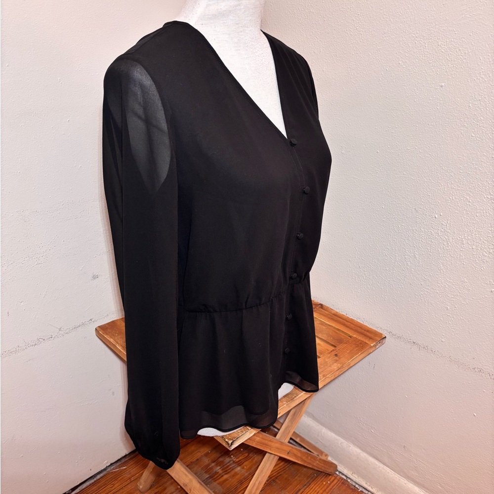 Pleione Long Sleeve Chiffon Blouse - Picture 4 of 8